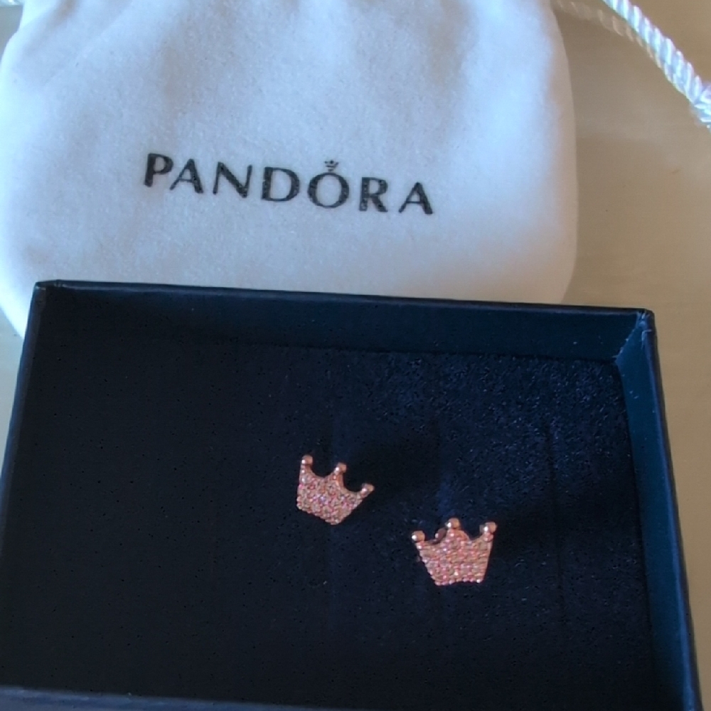 Pandora Enchanted Crown Earrings